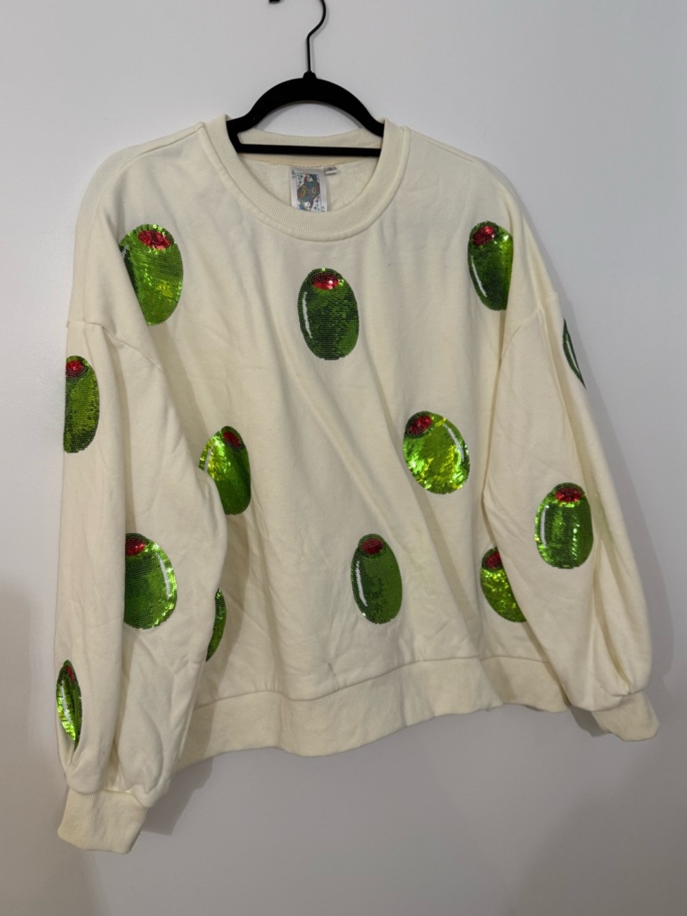 Queen of Sparkles Olive Sweatshirt